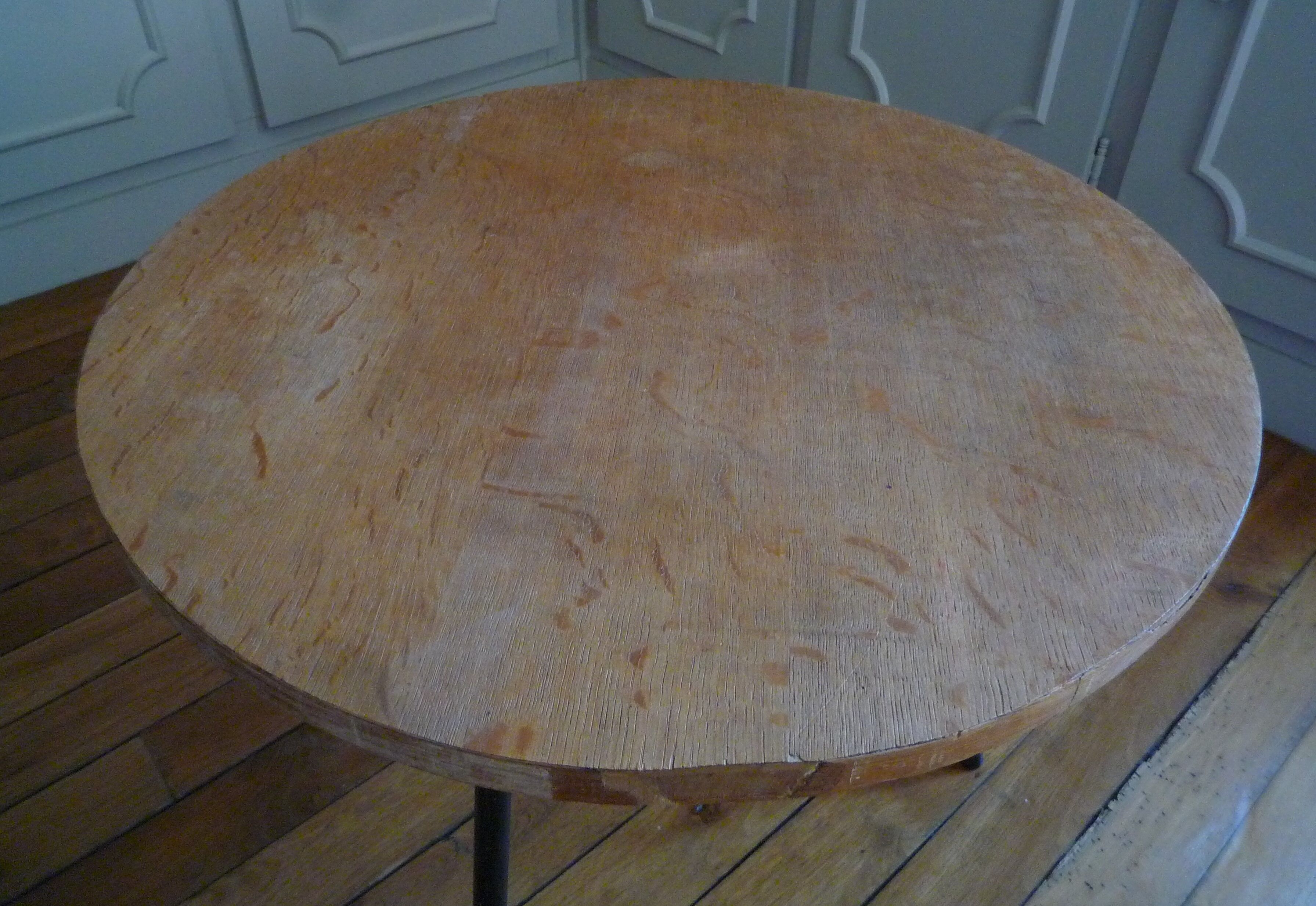 Side table in wood and metal vintage 1960s