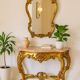 Louis XV style gilded mirror, mid-20th century, 89×54cm