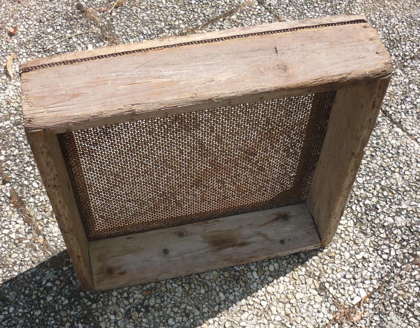 Old wooden mason sieve