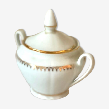 Fine porcelain sugar bowl from sologne france