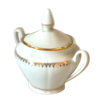 Fine porcelain sugar bowl from sologne france