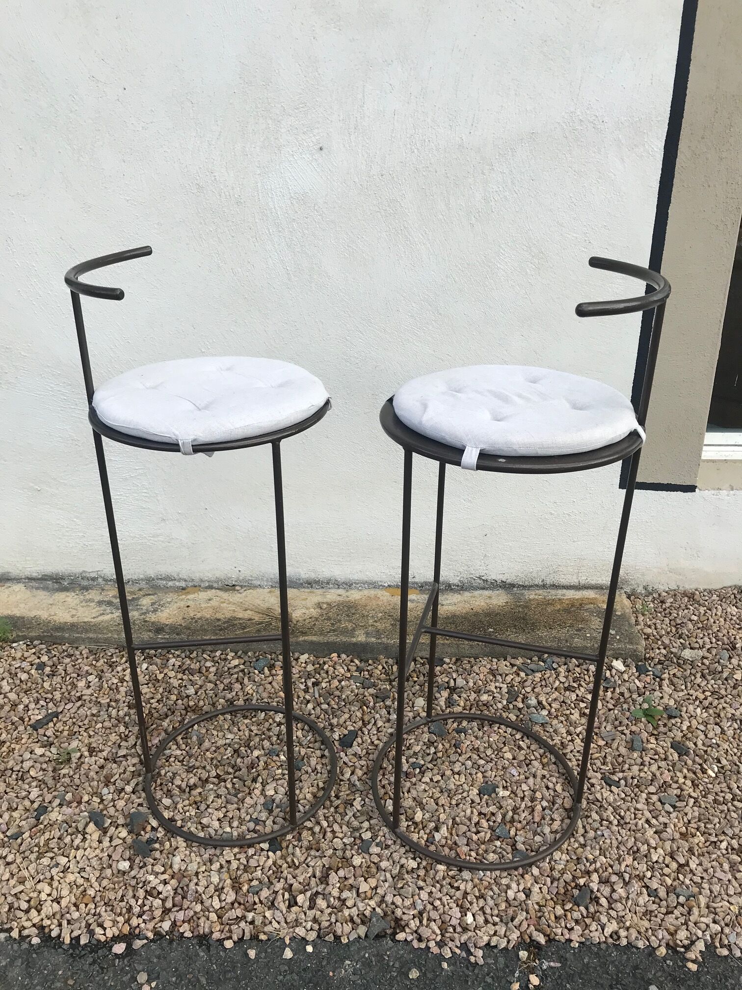 Pair of metal stools