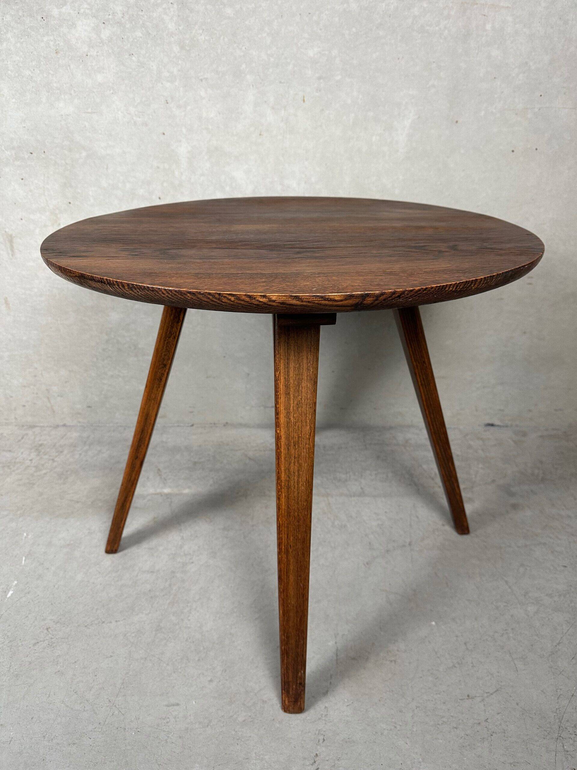 Vintage 'japandi' side table – oak