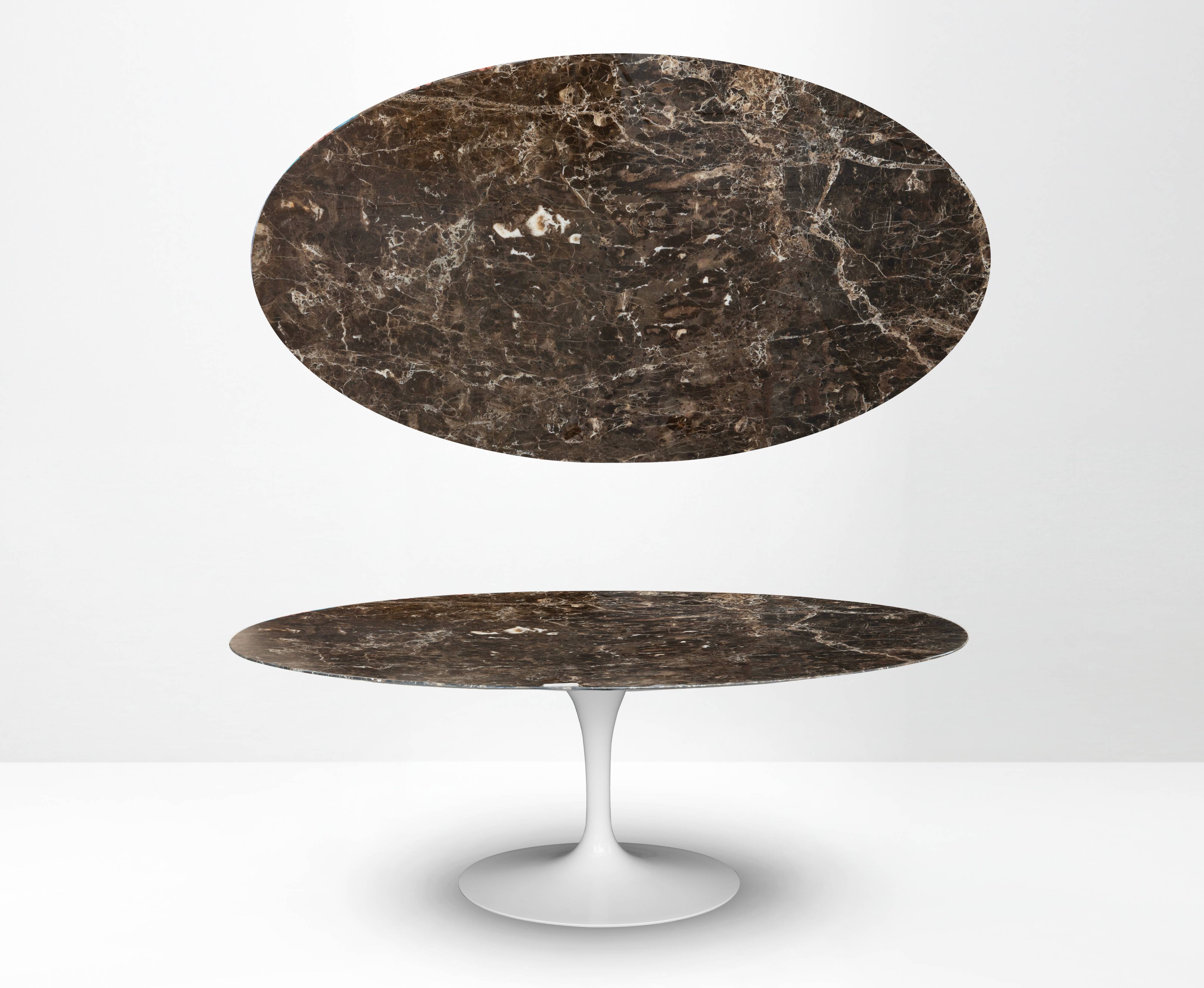 Original knoll tulip dining table (198x121cm) emperador glossy new condition!!