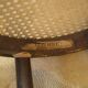 Pair of curved wooden bistro chairs stamped Fischel 1930s