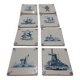Carreaux anciens xviii siècle delft lot de 8