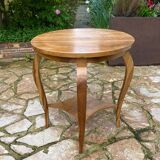 Old wooden pedestal table