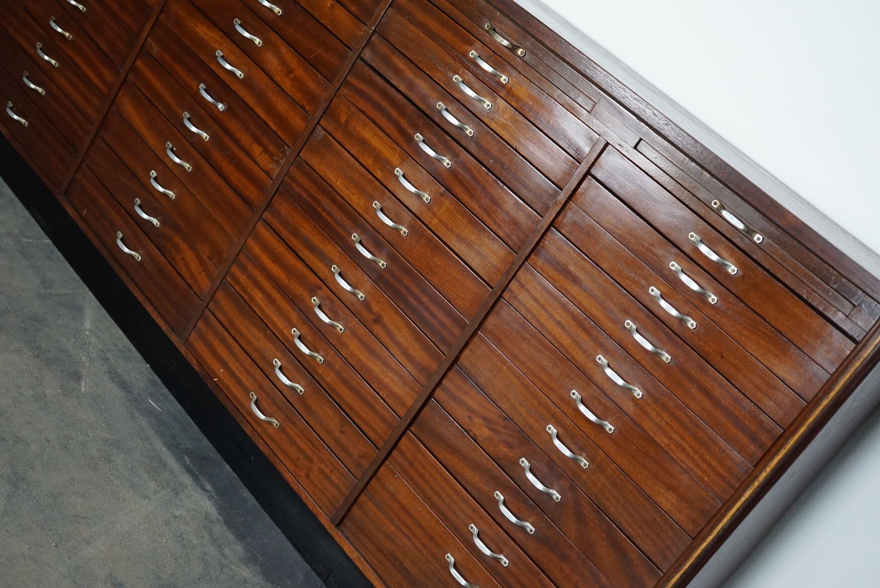 Vintage dutch mahogany jewelers / watchmakers cabinet, circa 1930