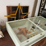 Display case with double glass