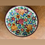 Enamelled ceramic cut floral pattern ceram Monaco vintage