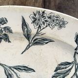 Plat ovale décor fruits en terre de fer de Grigny