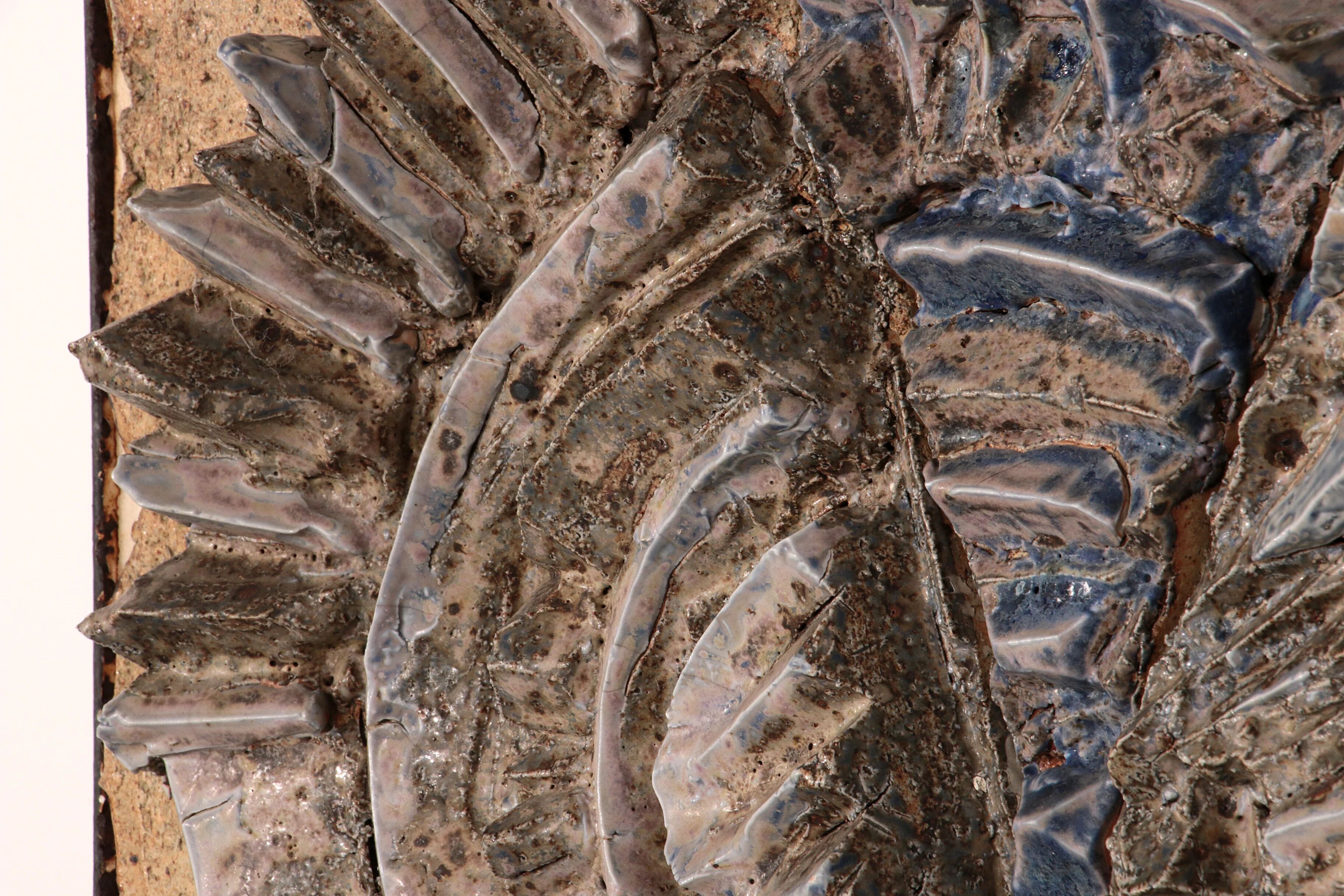 Very rare and large wall tile from Tue Poulsen 1970