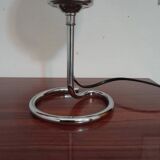 Glass and metal lamp