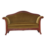 1950s, Danish 2-seater sofa in Biedermeier style, furniture velour.