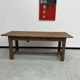 1950s farmhouse table in oak and walnut
