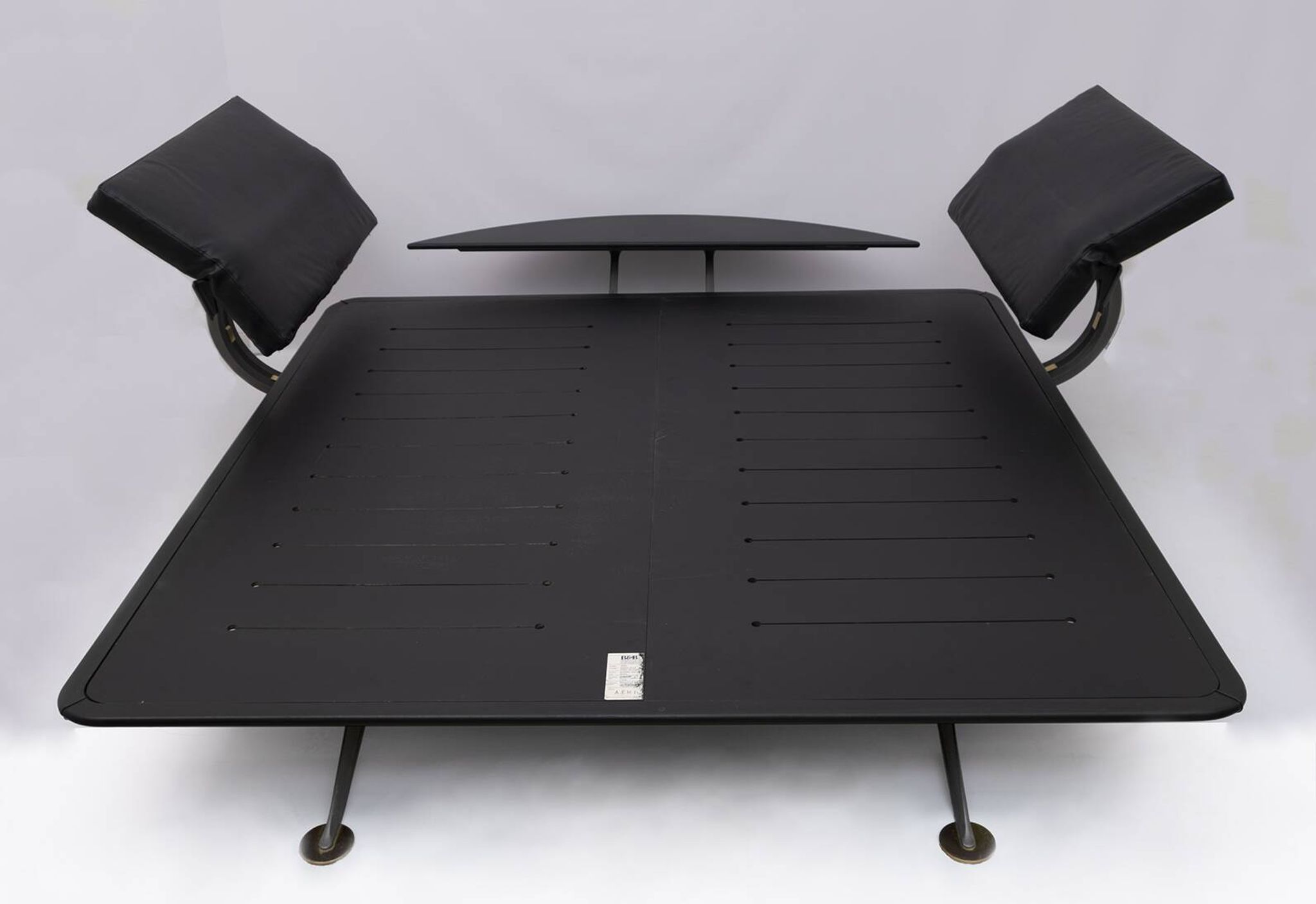 King Size double bed in brass and steel "Adia" by Paolo Piva for B&B, 1980s.