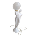 White ceramic anthropomorphic table lamp