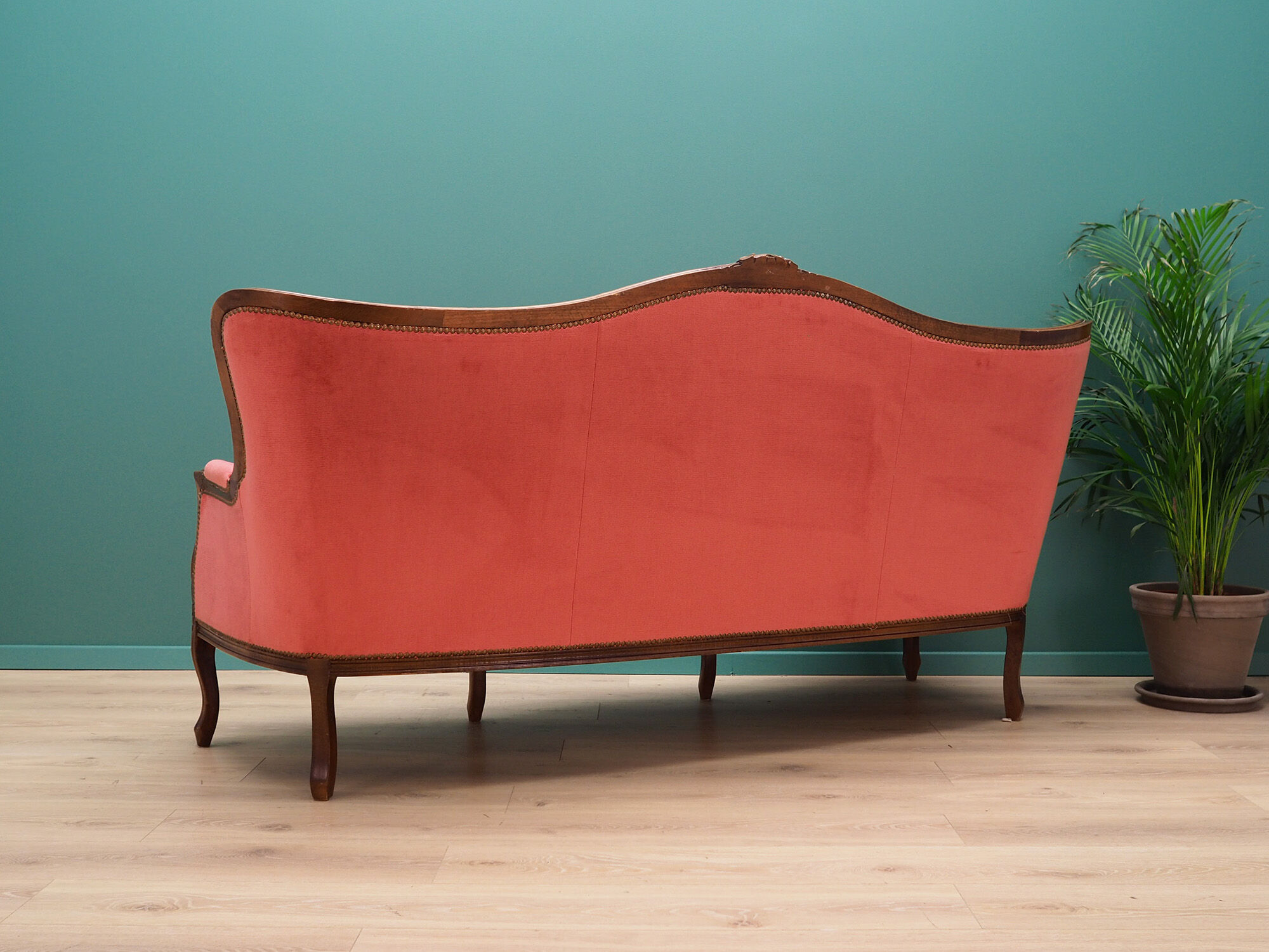 Canapé en velours rose, design suédois, années 1980