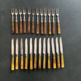 Dessert/cheese cutlery set 17cm Bakelite or horn handles?