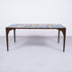 Ceramic mosaic tile coffee table with bird motif, 1970s
