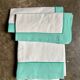 Drap et taies d'oreiller Descamps en coton vert et blanc ☐ 240 x 340 cm