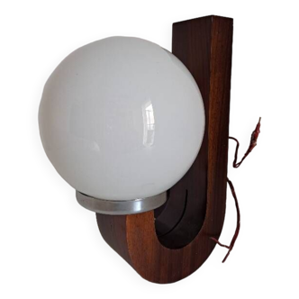 70s wooden wall light