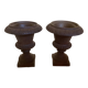Pair of Médicis vase candlesticks in cast iron