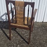 Vintage armchair in braided ropes