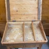 Desk desk in pitchpin early 20th century with drawer