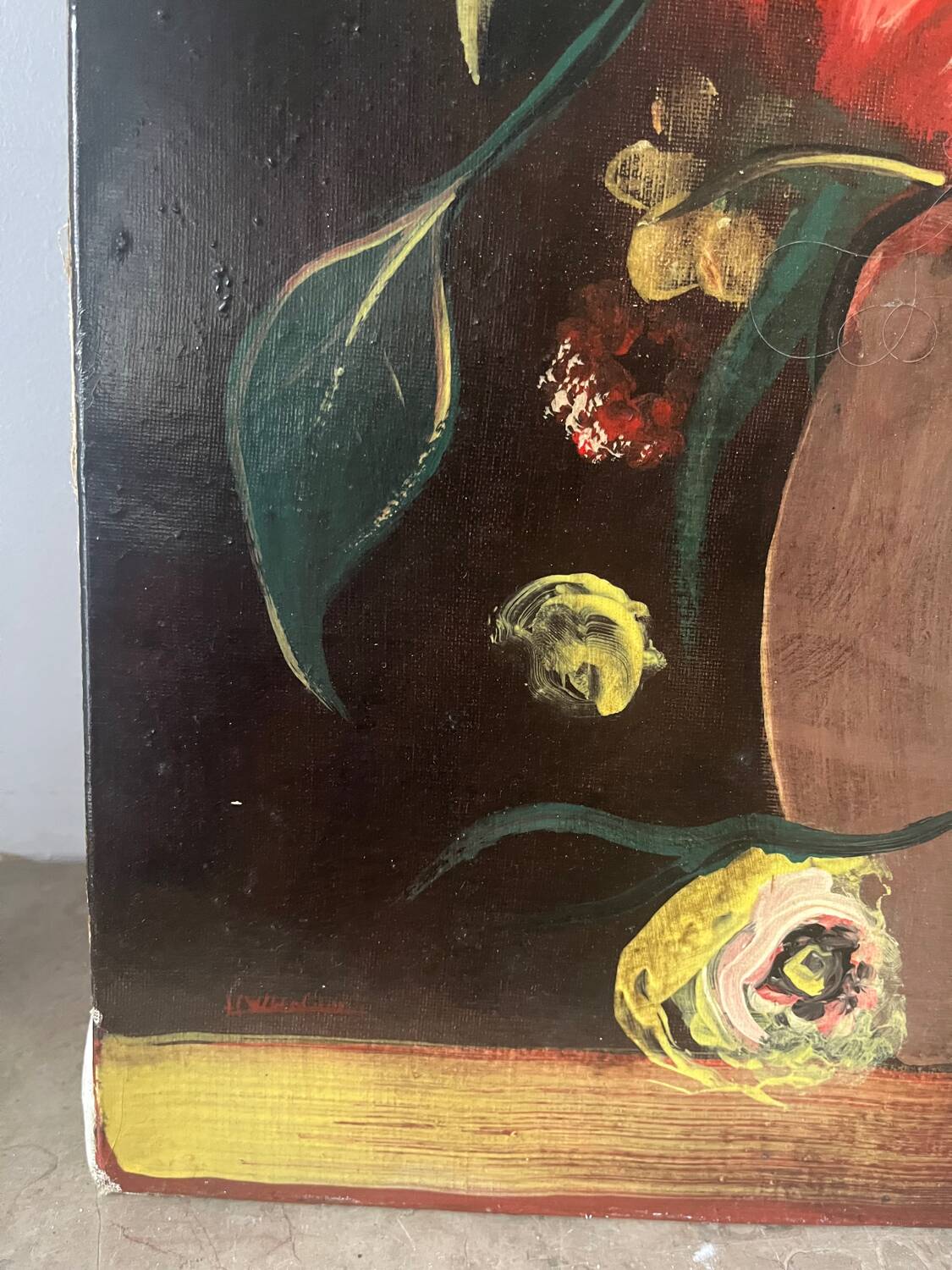 Bouquet of Flowers, oil on canvas, signed