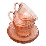 Cups + saucers • Arcoroc, rosaline