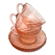 Cups + saucers • Arcoroc, rosaline