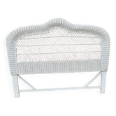 Tete de lit en rotin blanc 1960 1970