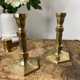 Pair of brass candlesticks