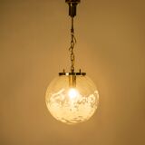 Art-glass ball chandelier by Kamenicky Senov, Czechoslovakia, 1970s