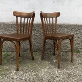 Pair of vintage bentwood bistro chairs