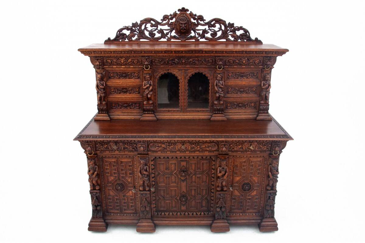 Carved buffet-chest of drawers, France, circa 1860