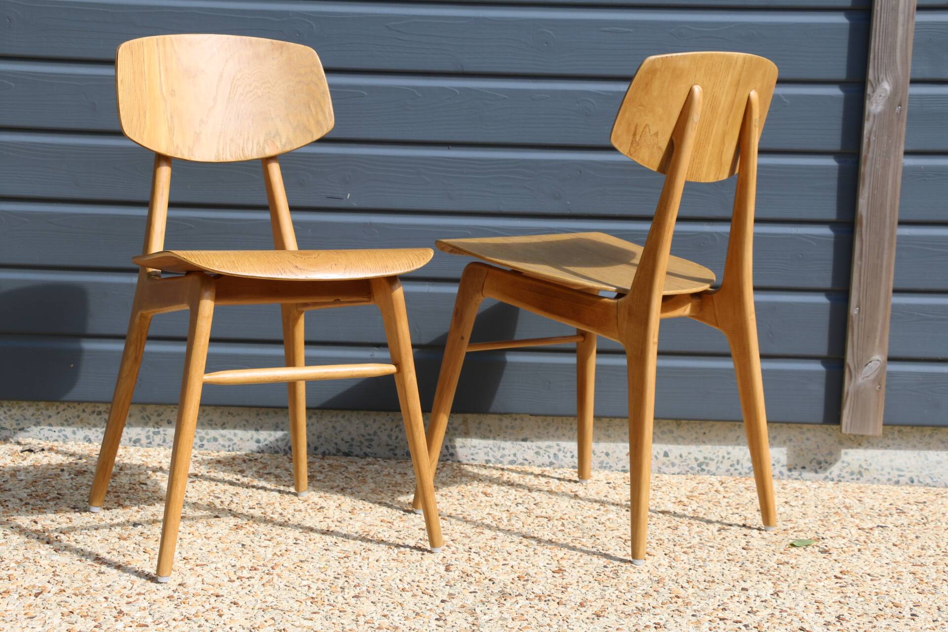2 chaises reconstruction 1950 style Landault