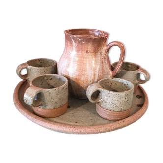 Sandstone pitcher and cups
