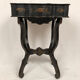 Worker Napoleon III, black lacquered wood with Asian decoration painted gold
