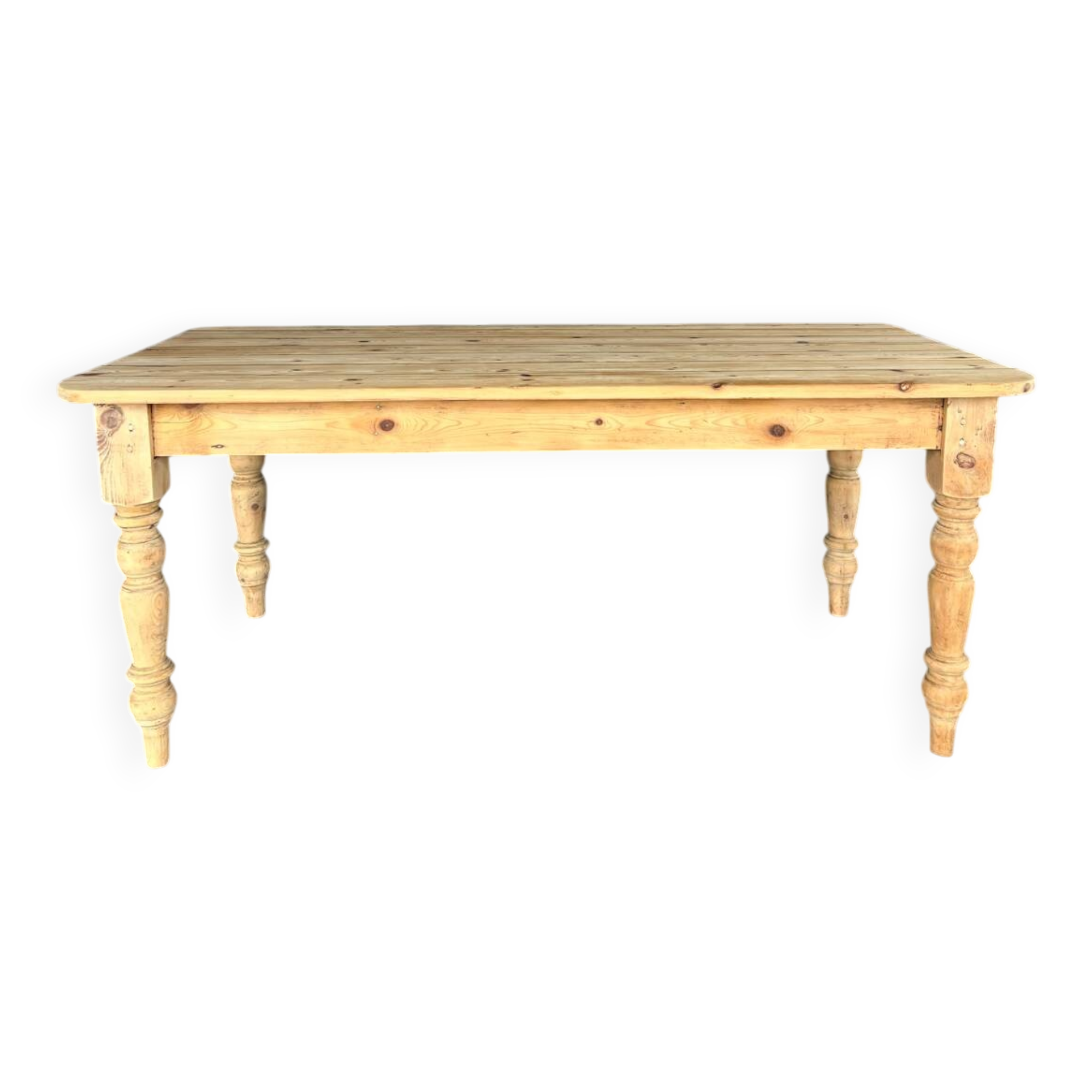 Rustic wooden farmhouse table