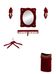 Red Velvet 7 piece Hall set 1960s