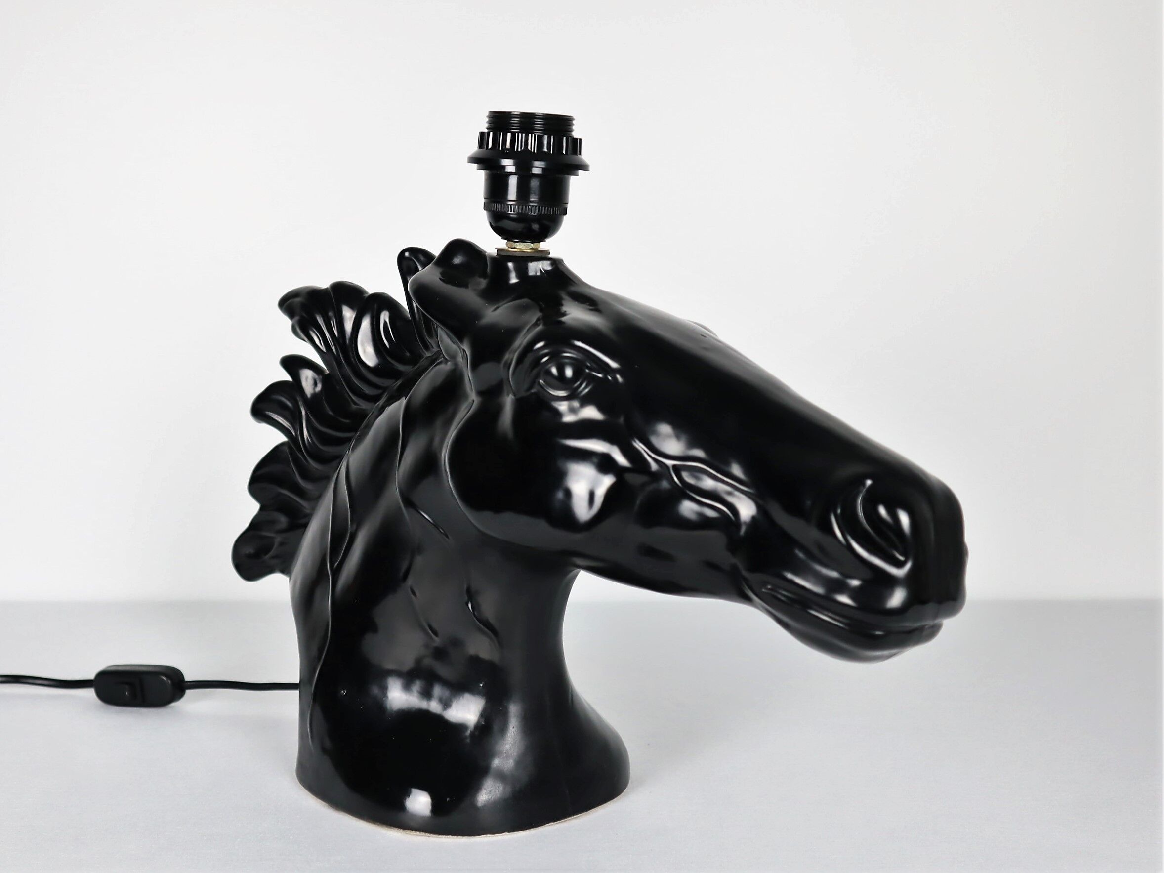 Ceramic horse lamp 1980