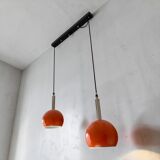 Vintage orange eye ball / suspension with 2 light points.