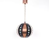 Lampe suspendue en cuivre Werner Schou pour Coronell, années 1960
