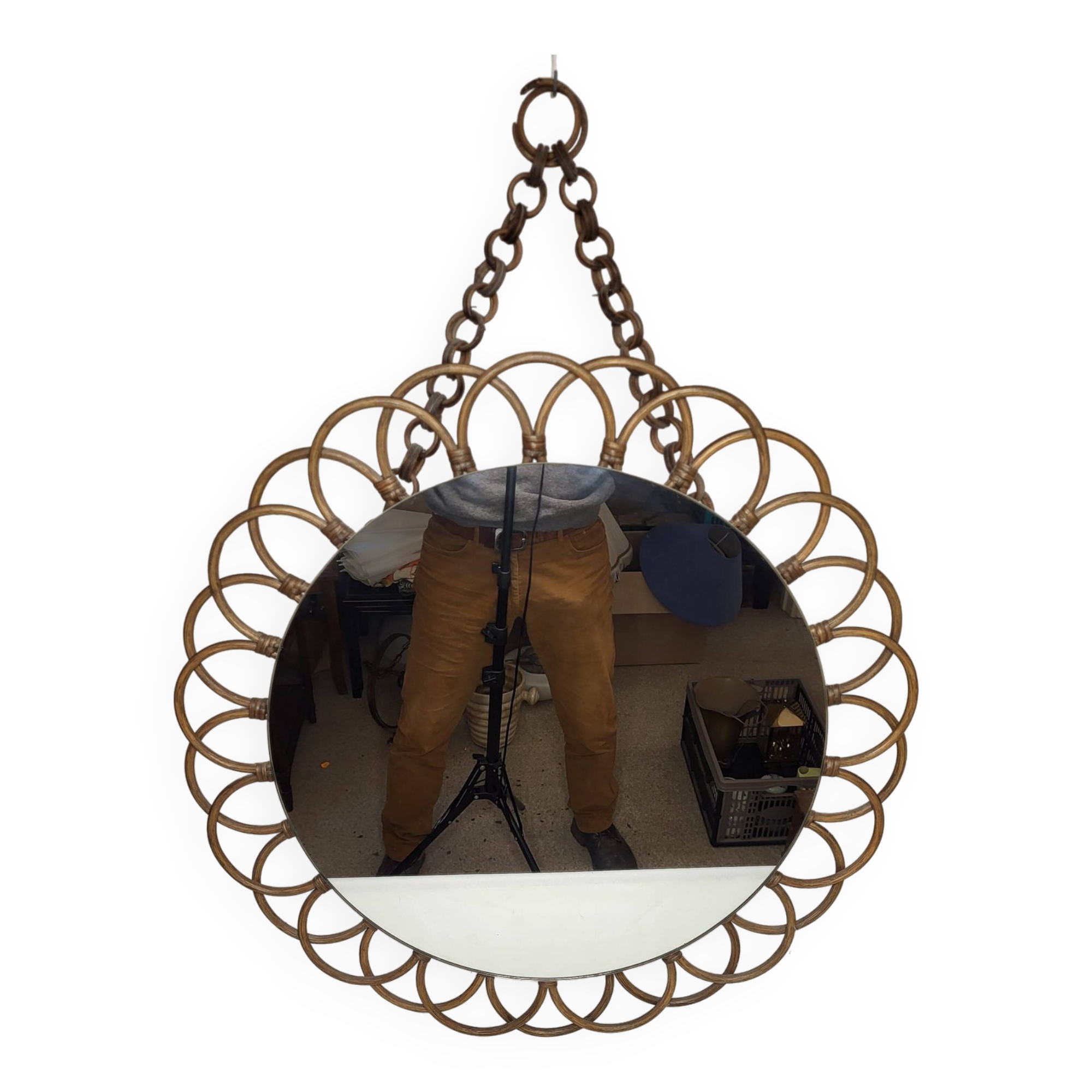 Rattan sun mirror 1970s