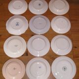 Set of 12 different flat plates