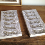 6 Metal horse knife holders