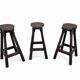 Tabourets de bar bois style Catalan Espagnol 1960s