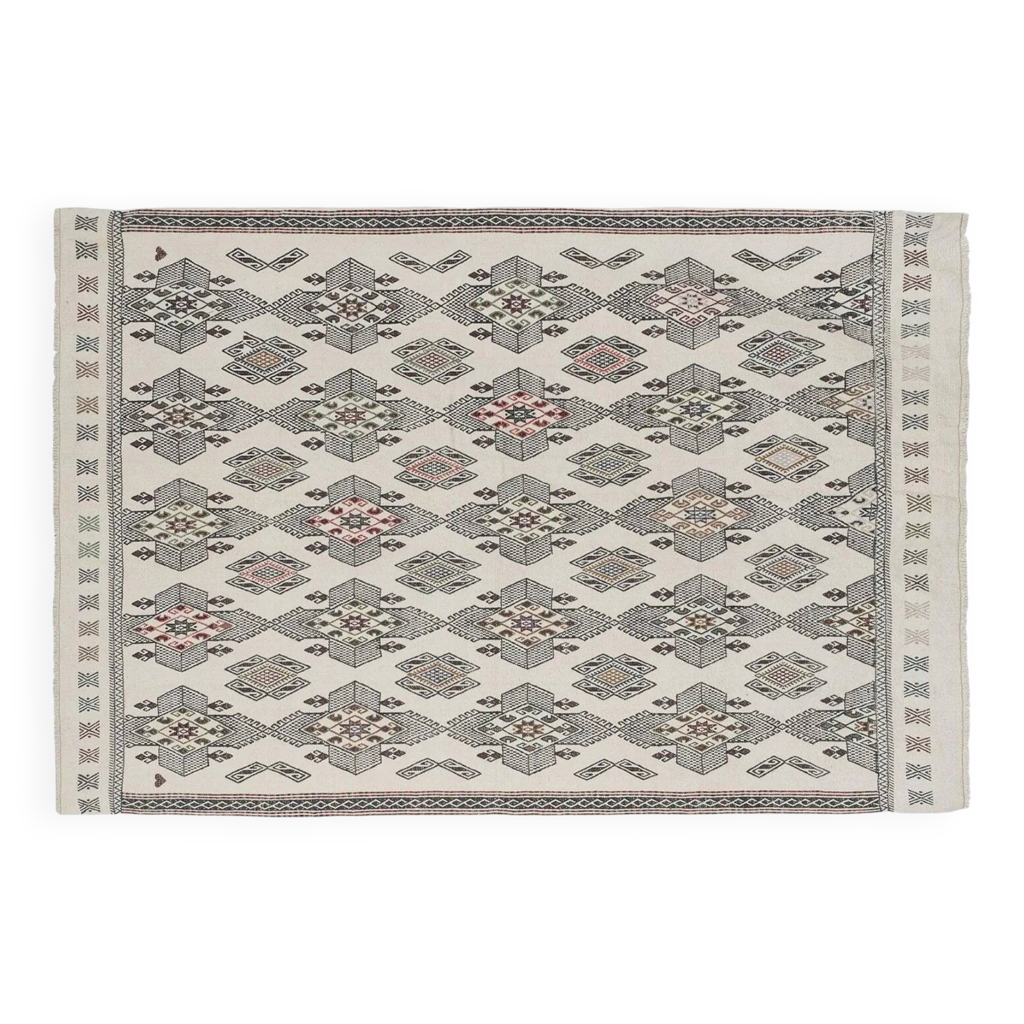 Vintage Turkish kilim handwoven 157x225 cm